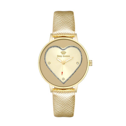 Juicy Couture Women’s Watch, Golden Dial, Gold Plastic Bracelet