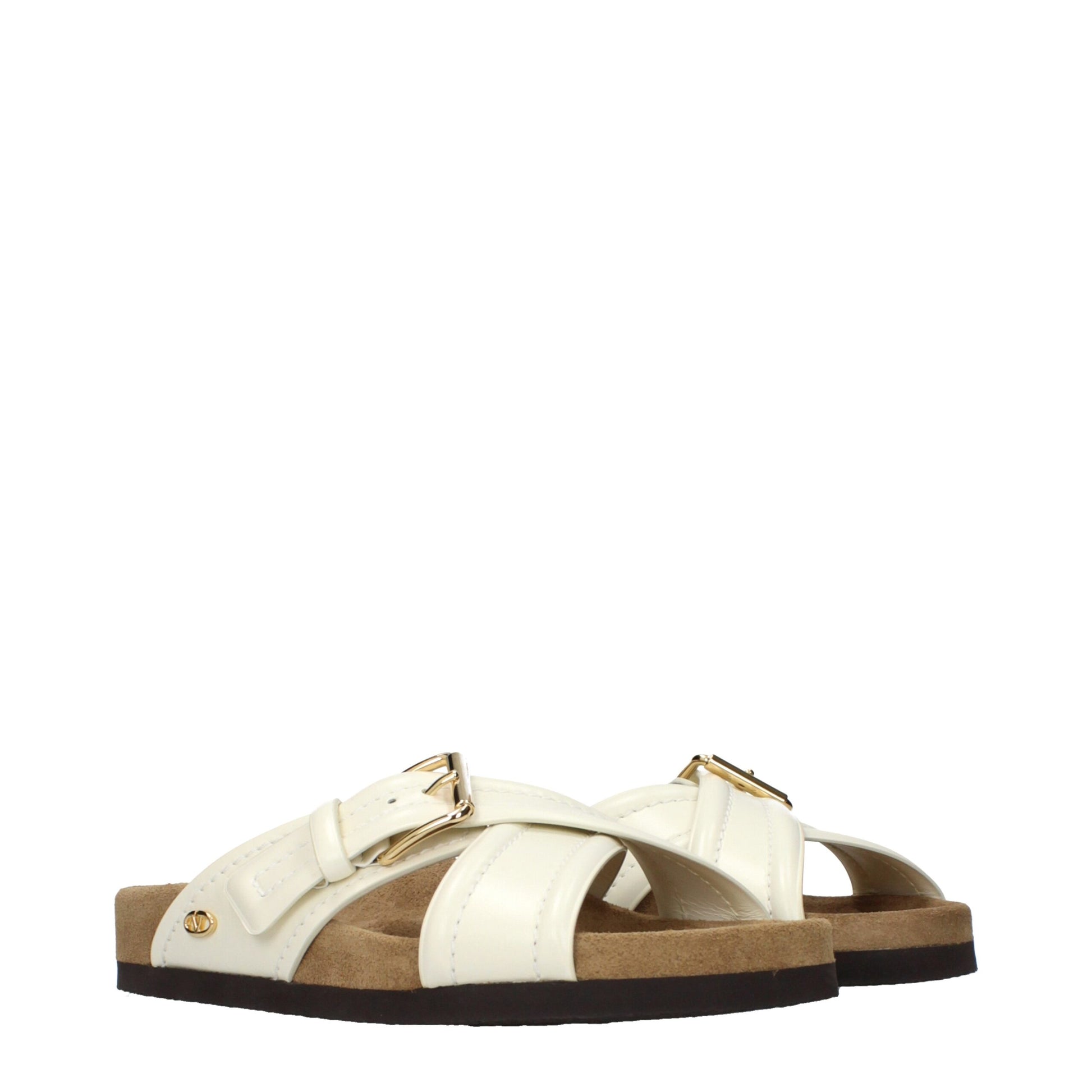 Valentino Garavani Beige Leather Slippers - Elevate Your Style with Timeless Elegance