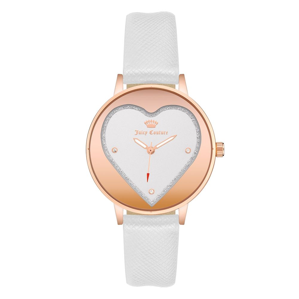 Juicy Couture Women’s Watch, Silver Dial, White Bracelet
