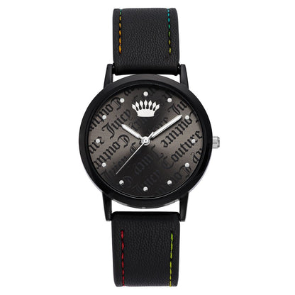 Juicy Couture Women’s Watch, Grey Dial, Black Strap