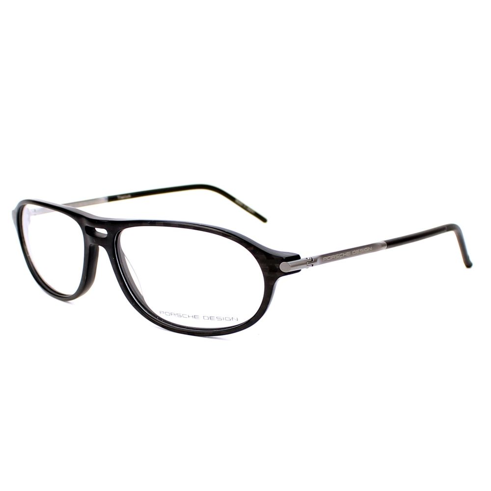 Porsche Men’s Optical Glasses – Grey Full-Rim Frame, 58mm