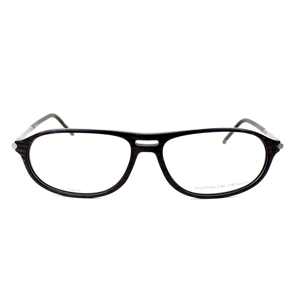 Porsche Men’s Optical Glasses – Grey Full-Rim Frame, 58mm