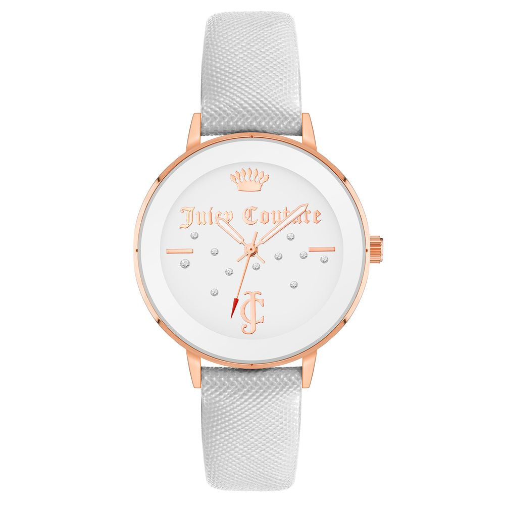 Juicy Couture Women’s Watch, Elegant White Dial, Golden Case