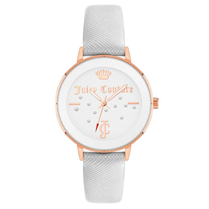 Juicy Couture Women’s Watch, Elegant White Dial, Golden Case