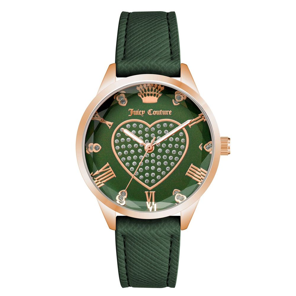 Juicy Couture Women’s Watch, Green Dial, Bicolor Pink Gold and Green Strap
