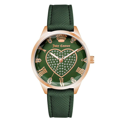 Juicy Couture Women’s Watch, Green Dial, Bicolor Pink Gold and Green Strap