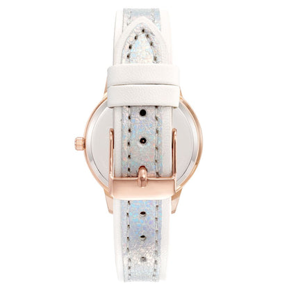 Juicy Couture Women’s Watch, Silver Dial, White Plastic Bracelet