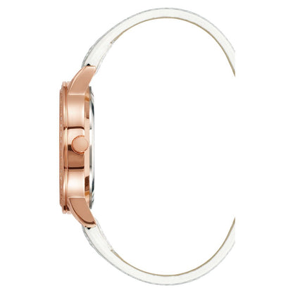 Juicy Couture Women’s Watch, Silver Dial, White Plastic Bracelet