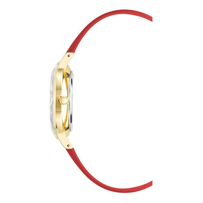 Juicy Couture Women’s Watch, Vibrant Red Dial, Golden Case