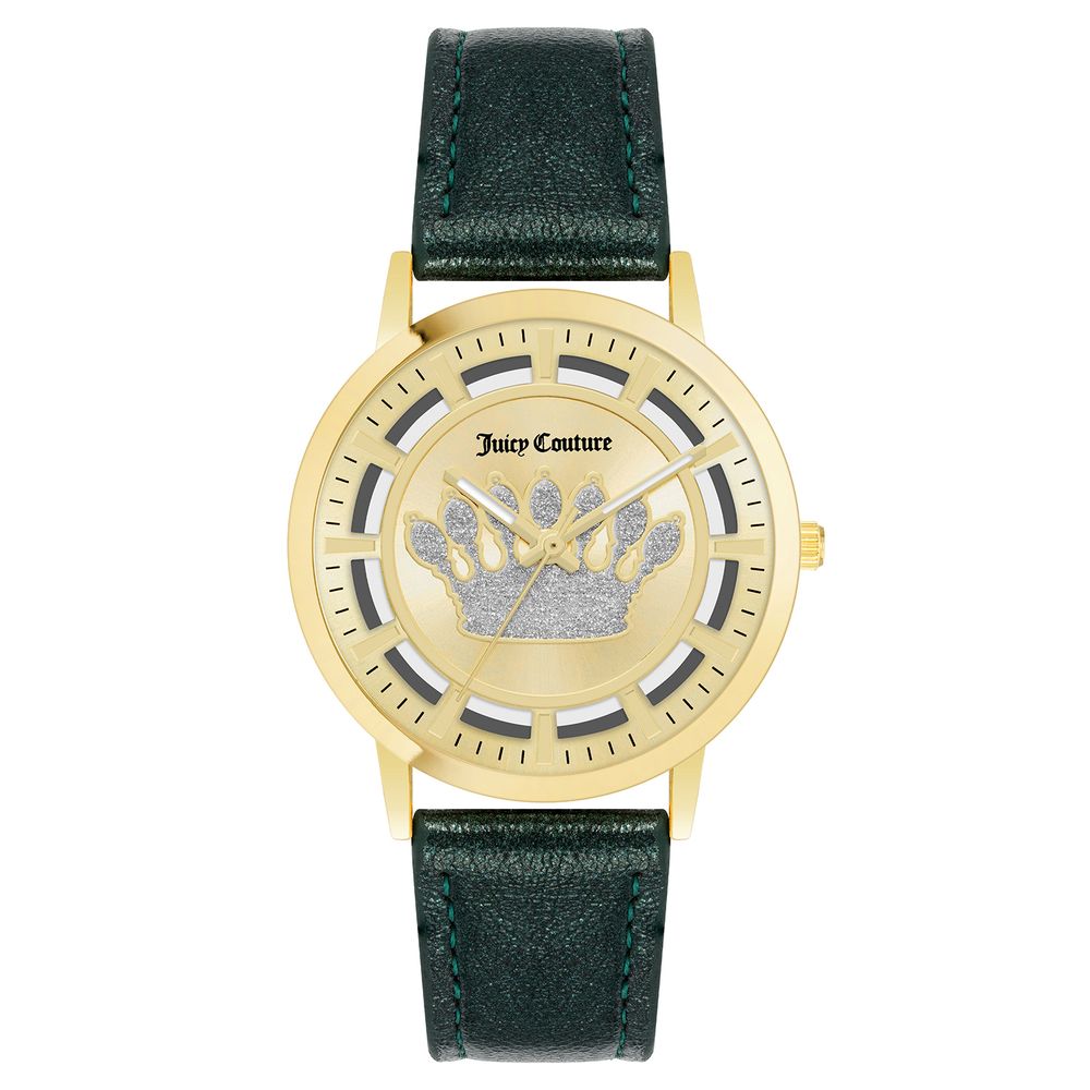 Juicy Couture Women's Watch, Golden Dial, Green Bracelet