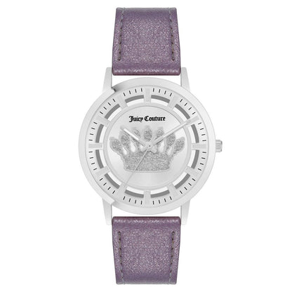 Juicy Couture Women's Watch, Silver Dial, Lilac Plastic Strap