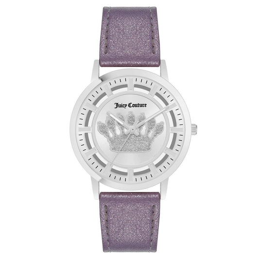 Juicy Couture Women's Watch, Silver Dial, Lilac Plastic Strap
