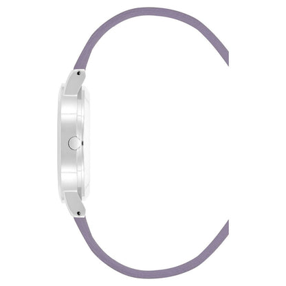 Juicy Couture Women's Watch, Silver Dial, Lilac Plastic Strap