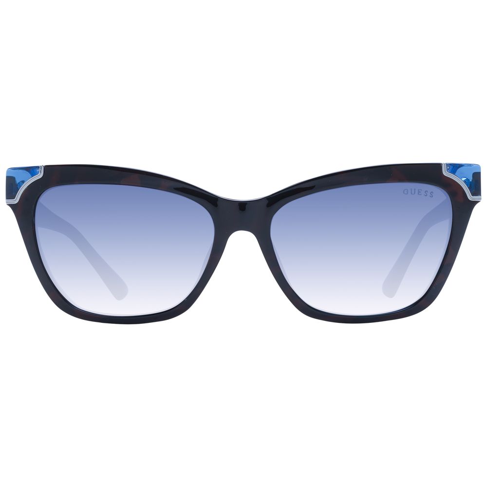 Guess Women’s Sunglasses – Brown Cat Eye Frame, Blue Gradient Lenses