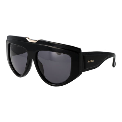 Max Mara Women’s Sunglasses – Black Acetate Frame, Grey Lenses