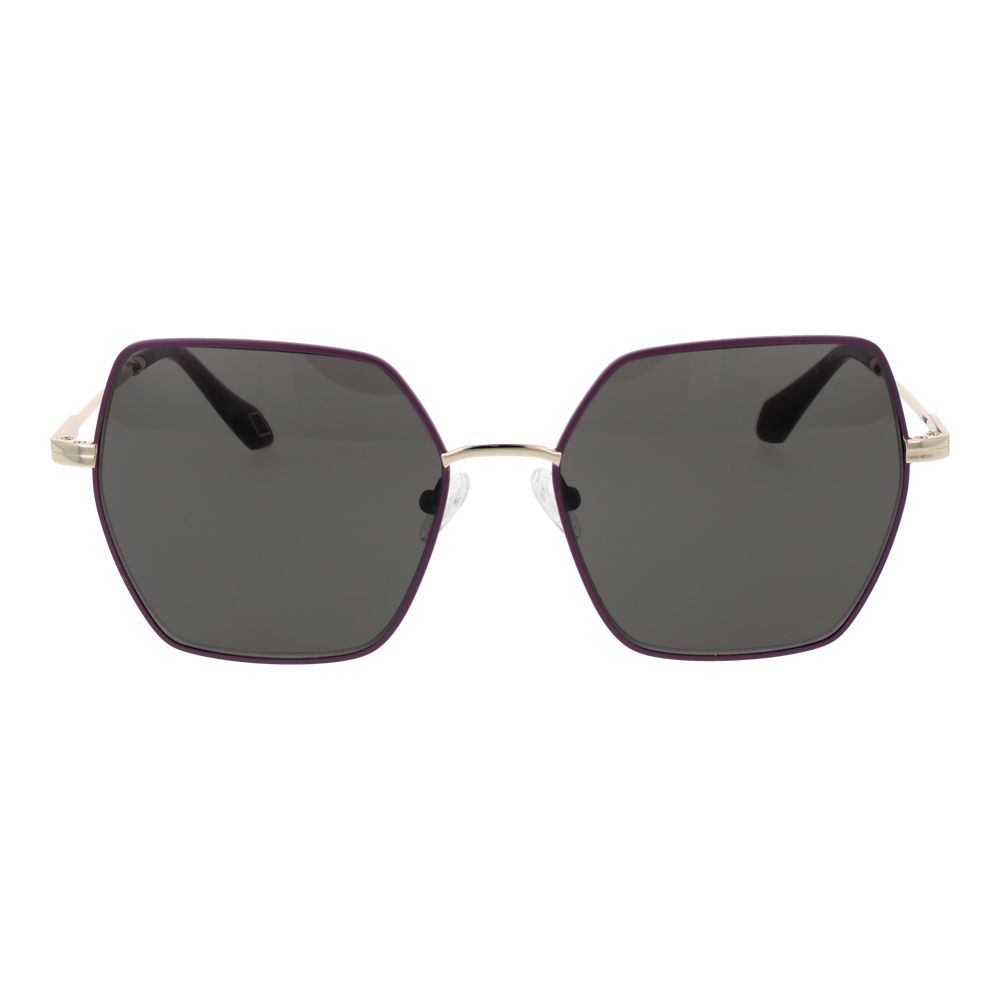 Replay Women’s Sunglasses – Purple Rectangle Frame, Grey Lenses