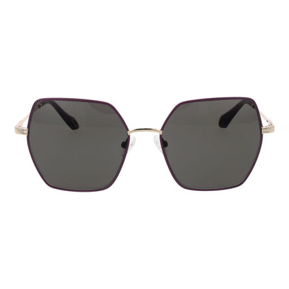 Replay Women’s Sunglasses – Purple Rectangle Frame, Grey Lenses