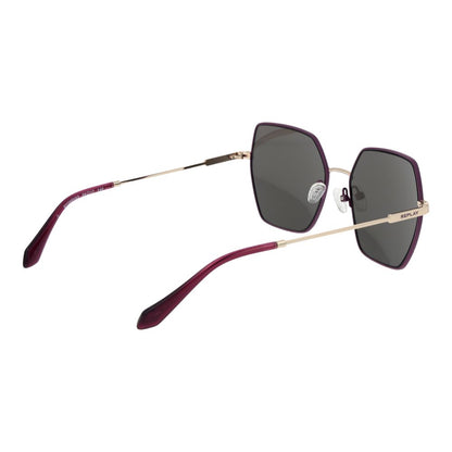 Replay Women’s Sunglasses – Purple Rectangle Frame, Grey Lenses