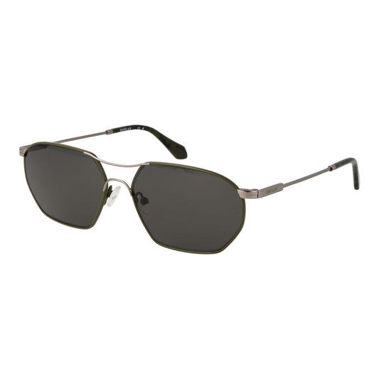 Replay Men’s Sunglasses – Green Metal Frame, Grey Lenses
