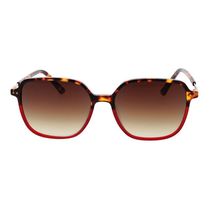 Replay Women’s Sunglasses – Red Square Frame, Brown Gradient Lenses