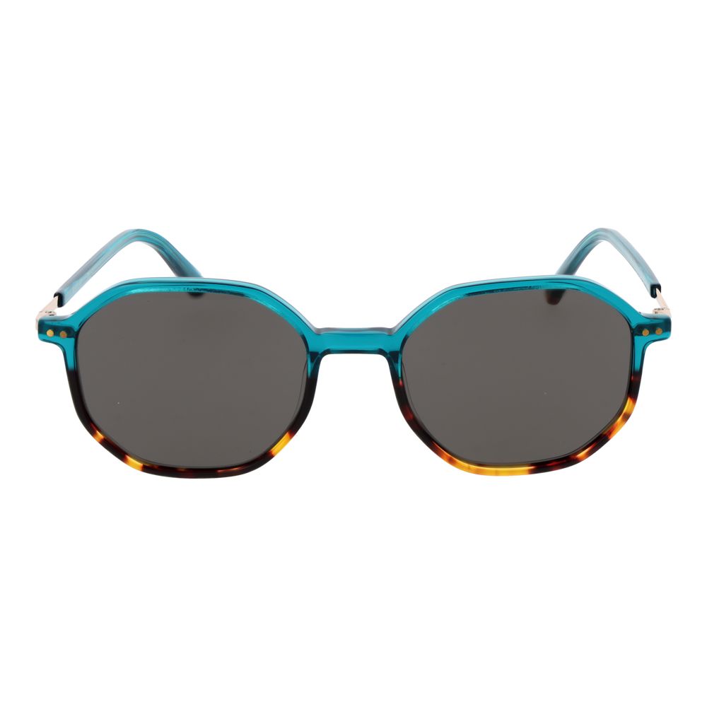 Replay Unisex Sunglasses – Turquoise Full-Rim Frame, Grey Lenses