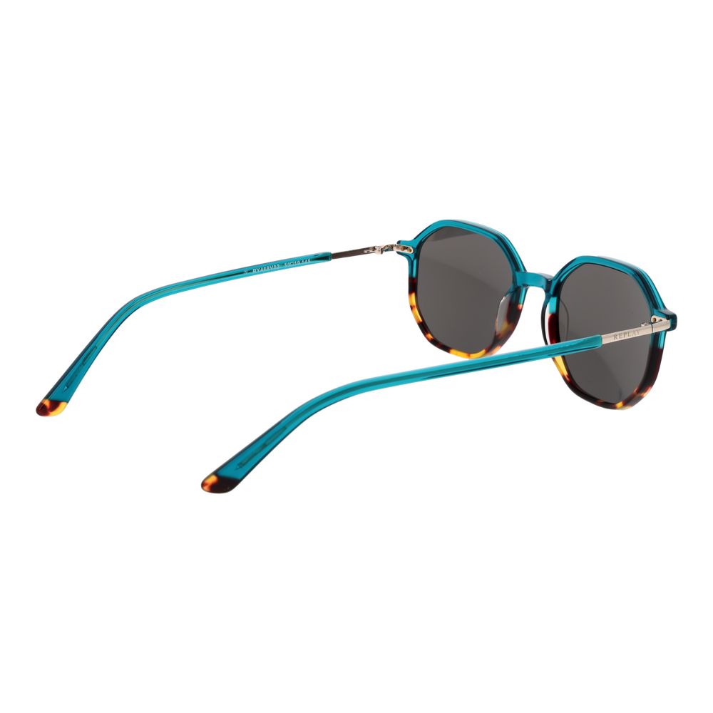 Replay Unisex Sunglasses – Turquoise Full-Rim Frame, Grey Lenses