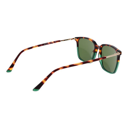 Replay Men's Sunglasses – Brown Full-Rim Frame, Green Lenses