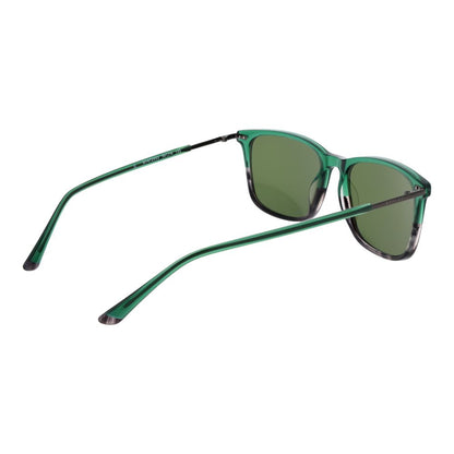 Replay Men’s Bicolor Sunglasses – Green Plastic Frame, Green Lenses