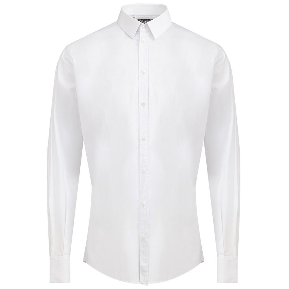 Dolce & Gabbana White Cotton Dress Shirt: Timeless Elegance Redefined