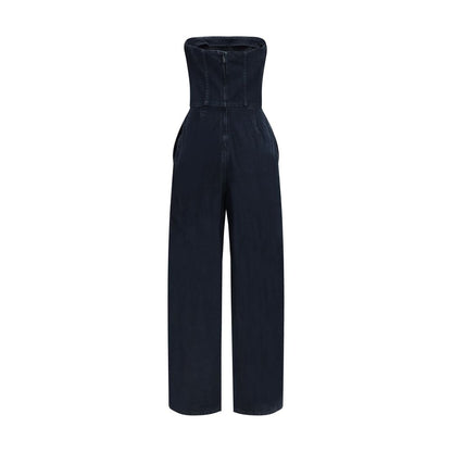 Agyness Jumpsuit by AGOLDE - Blue Cotton Denim