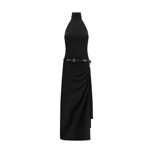 Coperni Black Polyester Casual Dress - Suspended Halterneck Gown