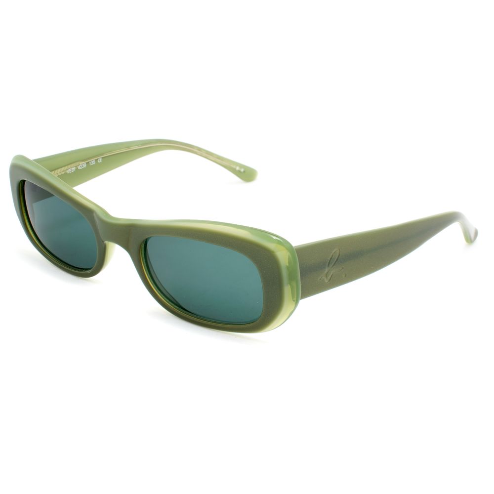 AGUES Women’s Bicolor Acetate Sunglasses – Green Cat-Eye Design