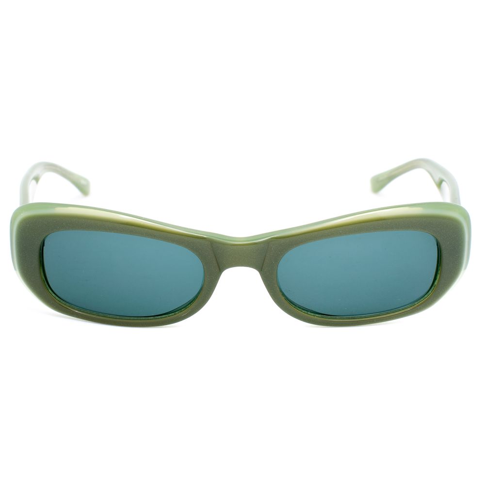 AGUES Women’s Bicolor Acetate Sunglasses – Green Cat-Eye Design