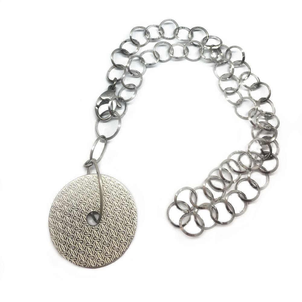 GC Silver Stainless Steel Necklace - Elegant Design for Every Occasion