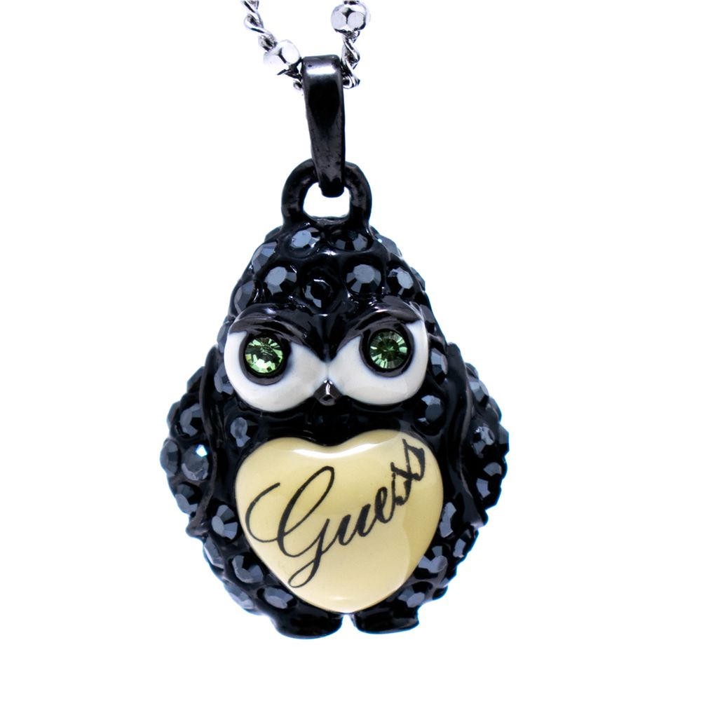 Guess Stainless Steel Owl Pendant Necklace