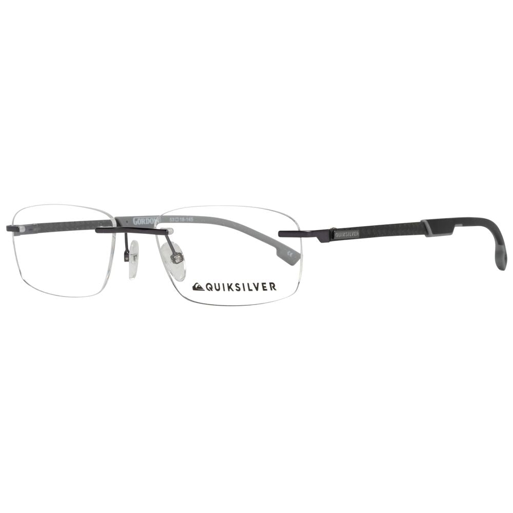 QUIKSILVER Gray Metal Glasses – Square Demo Lens Frames, 53mm