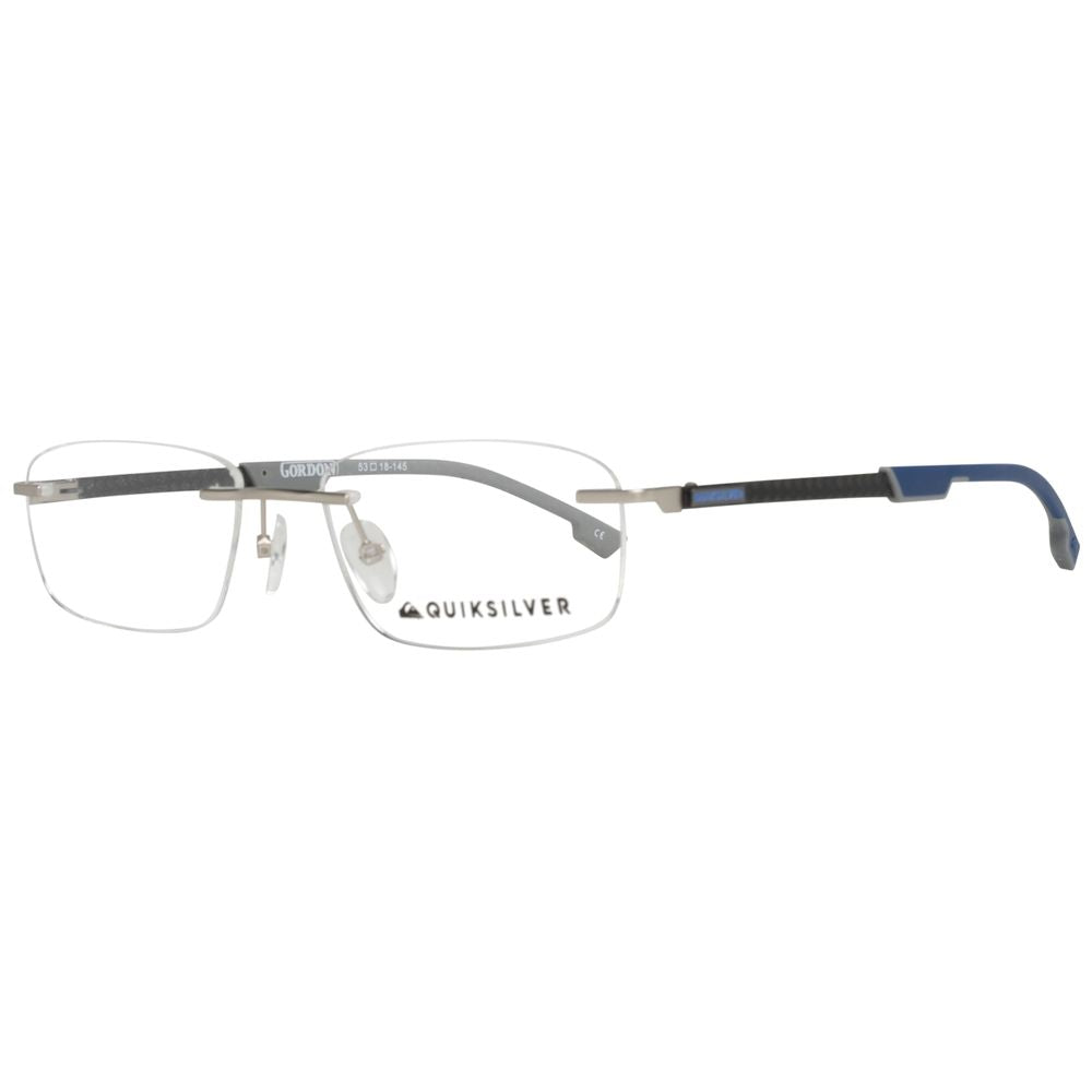 QUIKSILVER Gray Metal Eyeglasses – Square Demo Lens Frames