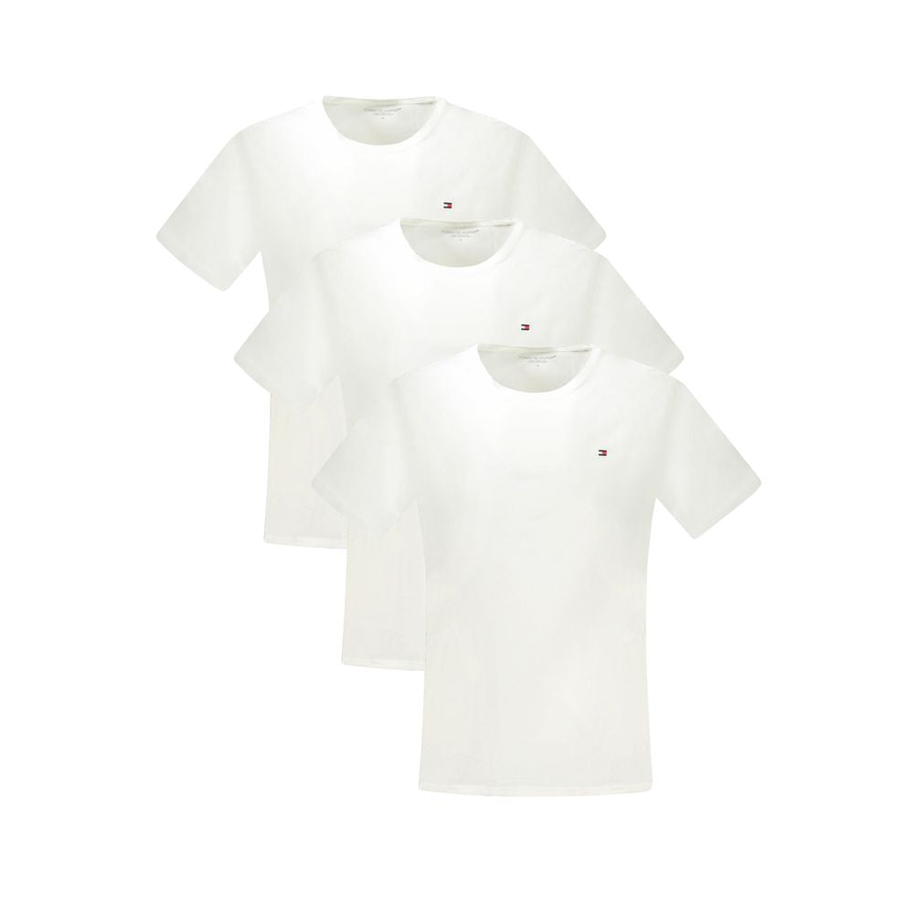 Tommy Hilfiger Bianco Cotton Men T-Shirt Tri-Pack