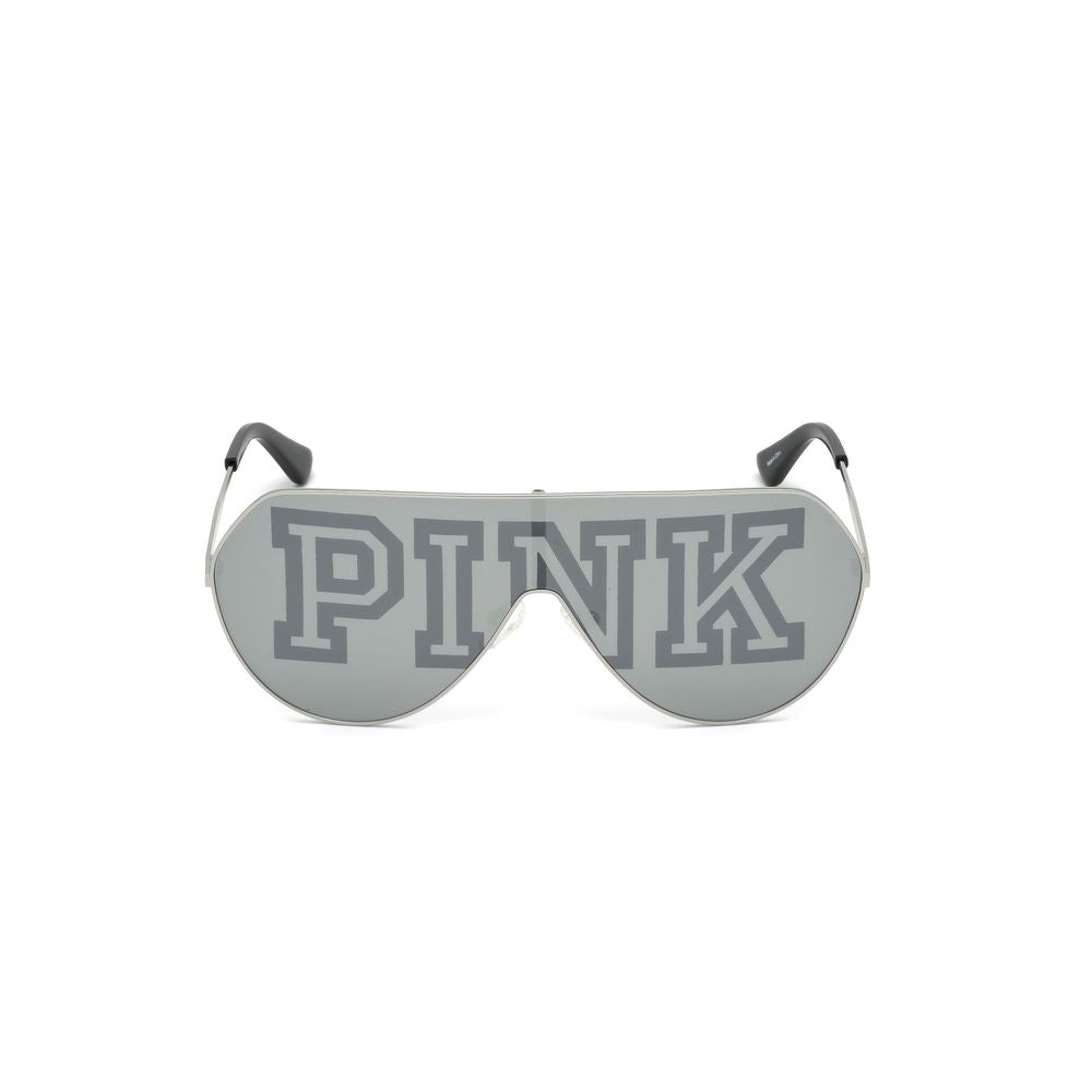 Victoria's Secret Women's Sunglasses – Gray Metal Frame, Shield Logo