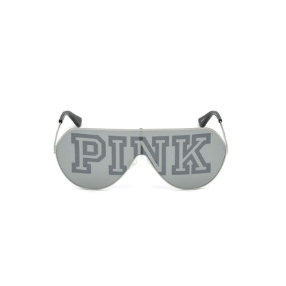 Victoria's Secret Women's Sunglasses – Gray Metal Frame, Shield Logo
