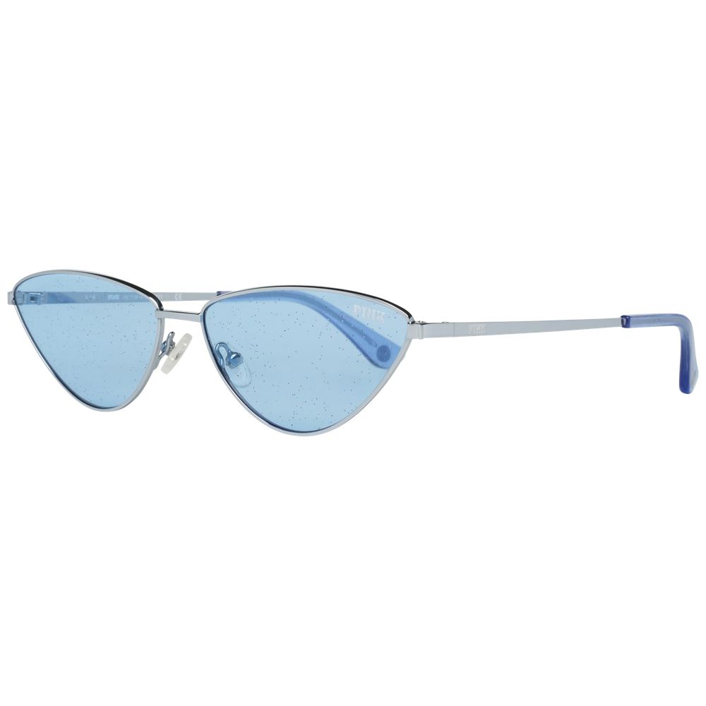 Victoria's Secret Women's Sunglasses – Silver Metal Frame, Blue Lenses