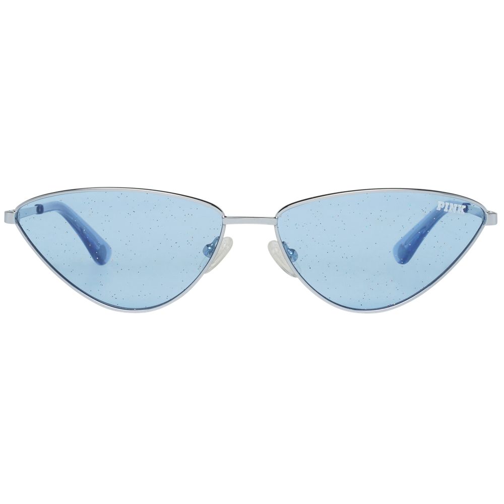 Victoria's Secret Women's Sunglasses – Silver Metal Frame, Blue Lenses