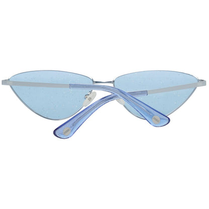 Victoria's Secret Women's Sunglasses – Silver Metal Frame, Blue Lenses
