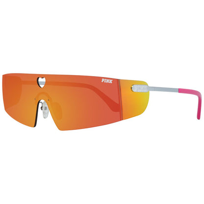 Victoria’s Secret Women’s Sunglasses – Silver Metal Frame, Mirrored Red Lenses