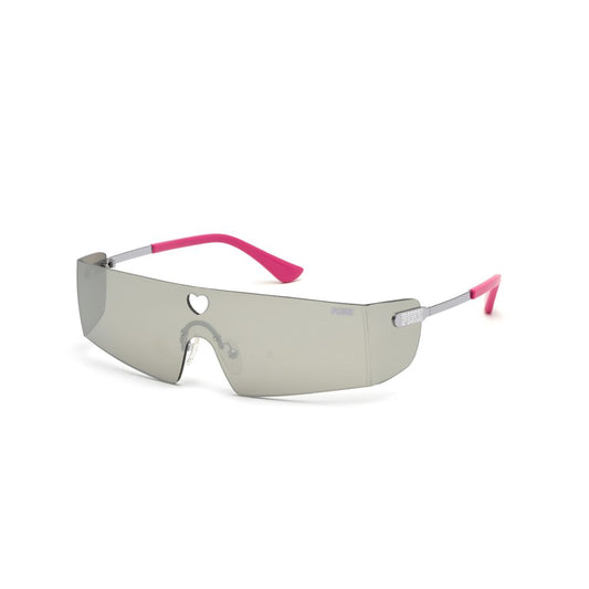 Victoria's Secret Women's Gray Metal Sunglasses – Sporty Heart Shield Collection