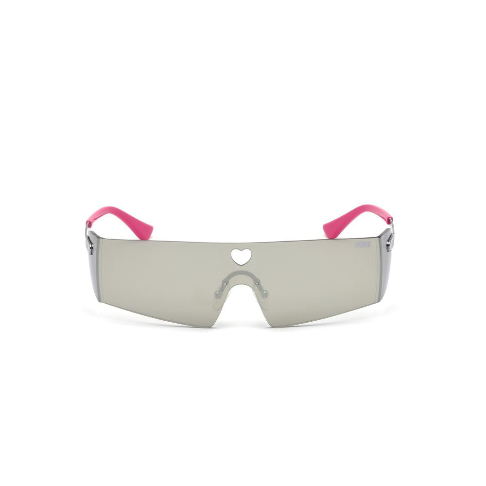 Victoria's Secret Women's Gray Metal Sunglasses – Sporty Heart Shield Collection