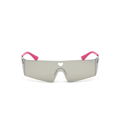 Victoria's Secret Women's Gray Metal Sunglasses – Sporty Heart Shield Collection