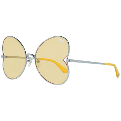 Victoria's Secret Women's Sunglasses – Silver Metal Frame, Yellow Lenses