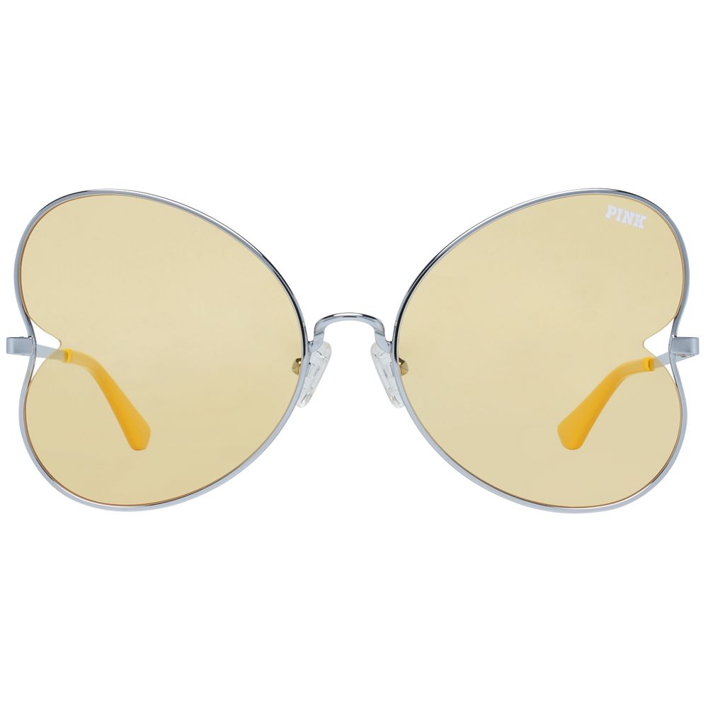 Victoria's Secret Women's Sunglasses – Silver Metal Frame, Yellow Lenses