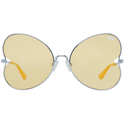 Victoria's Secret Women's Sunglasses – Silver Metal Frame, Yellow Lenses